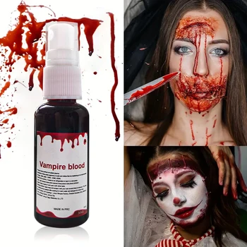 Halloween-Make-up, künstliches Blutspray, realistische künstliche Wunden, waschbares künstliches Blut