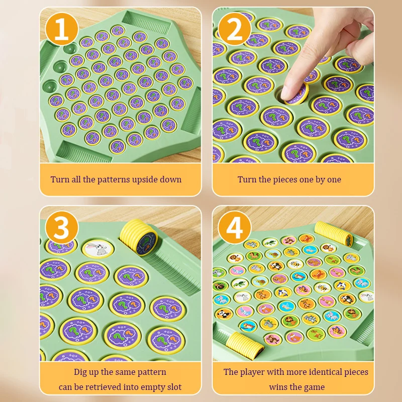 Kinder-Memory-Spiel, Lehrreiches Flip-Board-Spielzeug mit – Bild 5