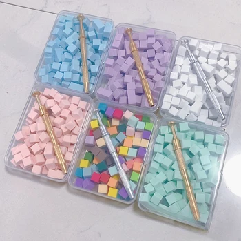 Farbverlaufs-Schwammpinsel für Nagelkunst, Gel-Nagellackpinsel, Glitzerpulver, Maniküre-Zubehör (100 Stück)