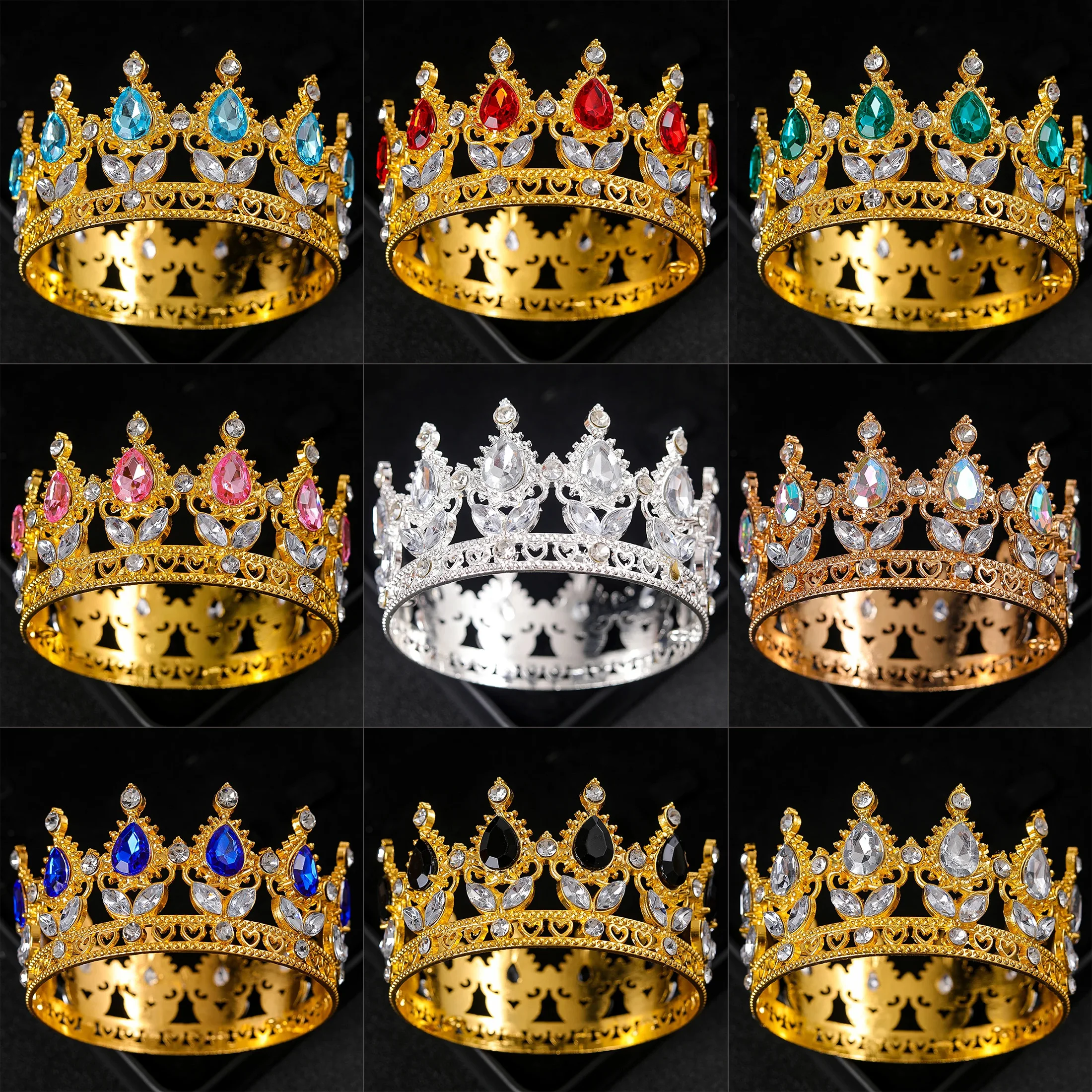 Barocke Kristall-Tiaras und Krone, Kuchendekoration