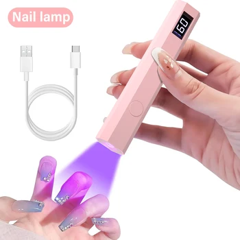 YIKOOLIN Praktischer wiederaufladbarer Nageltrockner, UV-LED-Handlampe, schnelle Aushärtung aller Gel-Lacke