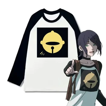 Anime Reze Langarm T-shirt Cosplay Übergroßen Vintage Kettensäge Männer Frauen Kleidung Japanische Manga T