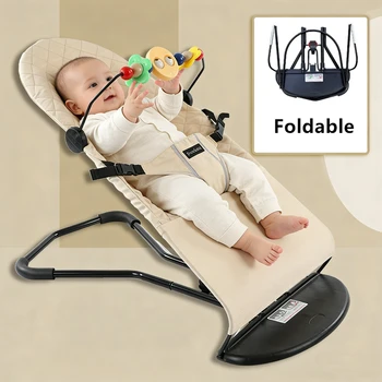 Leichter Babywippsitz mit abnehmbarer Spielzeugstange - natürlicher, selbstschneidender, tragbarer Sitz