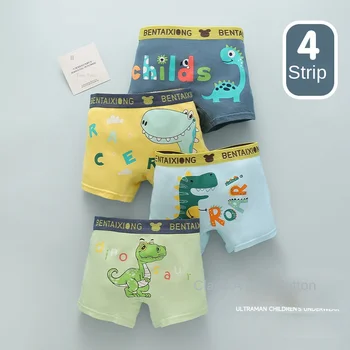 Jungen Baumwolle Boxer Höschen Cartoon Dinosaurier gedruckt Kinder Unterwäsche weiche Kinder Unterhose Shorts