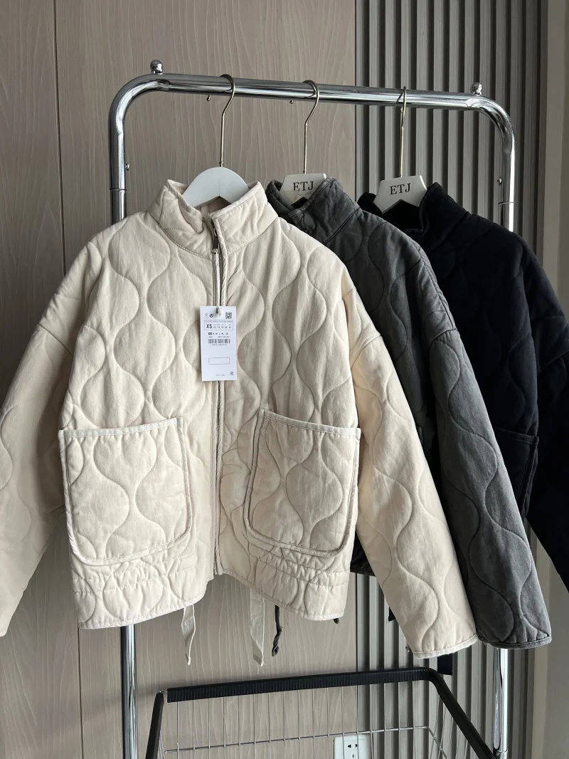 Damen Polyester Gefütterte Jacke 2026 Neuerscheinung Vintage – Bild 2