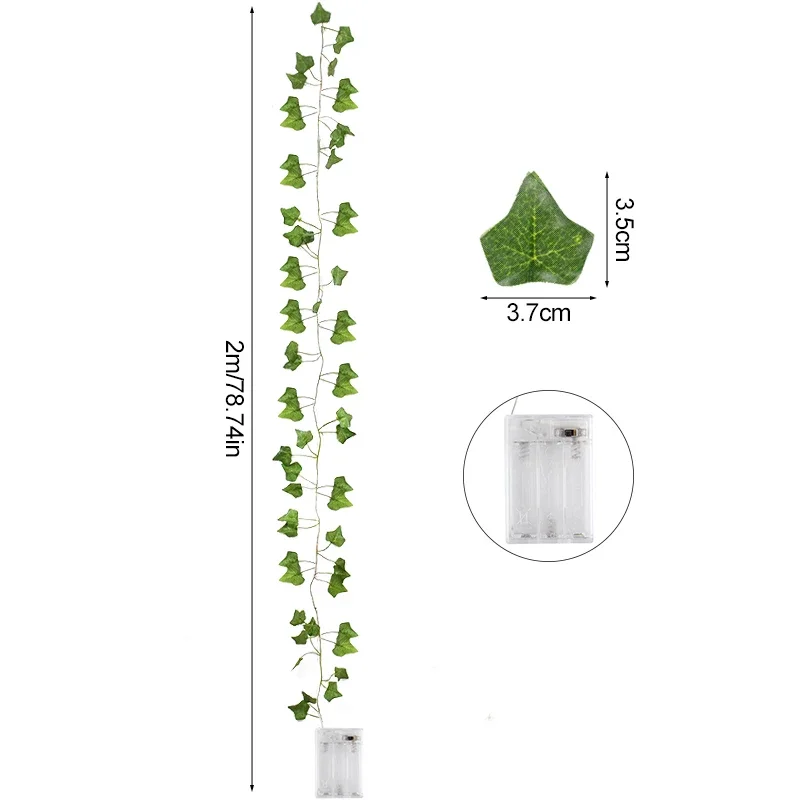 2/5/10M Seidenblätter Fake Creeper Green Leaf Ivy Vine – Bild 5
