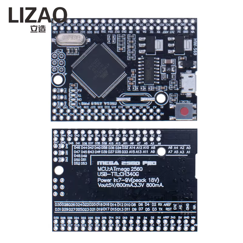 LIZAO Mega 2560 Pro Mini, ATmega2560-16AU, 5 V, CH340G