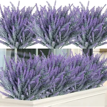 Ein Bündel von Provence Lavendel Kunststoff künstliche Blumen falsche Pflanzen Hochzeit Home Outdoor Garten