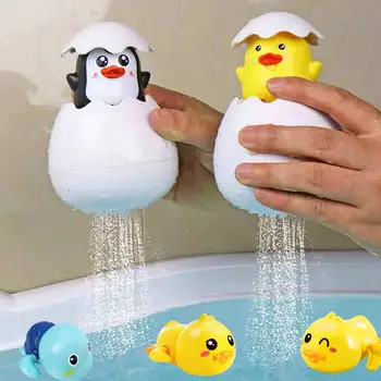 Baby Baden Spielzeug Kinder Nette Ente Pinguin Ei Wasser Spray Sprinkler Badezimmer Beregnung Dusche Schwimmen