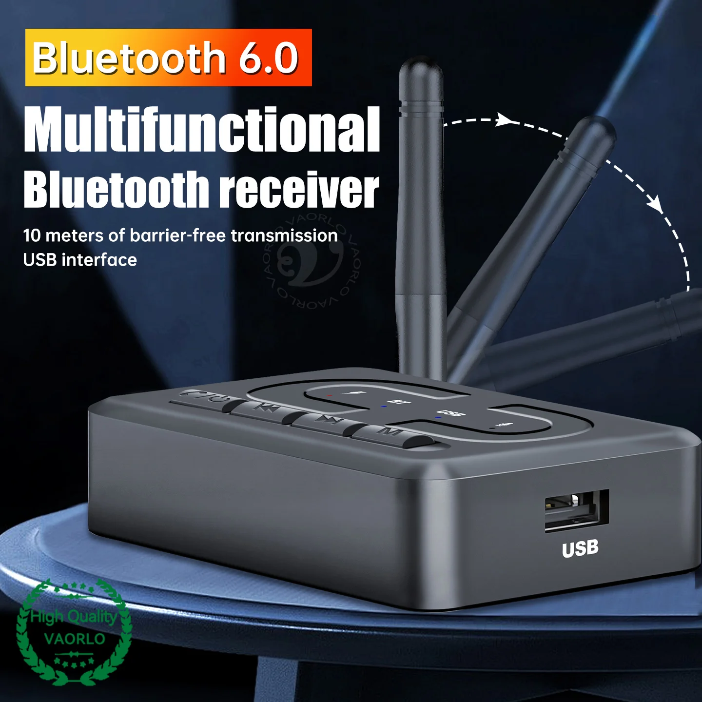 VAORLO Bluetooth 6.0 Audio-Empfänger mit 3,5-mm-AUX-, R/L – Bild 4