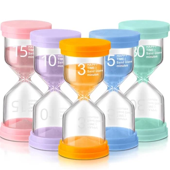 3/5/10/15/30 Minuten Bunte Sanduhr Kinder Kid Geschenk Spielzeug Sand timer Stunde Glas Hause Dekoration Sand
