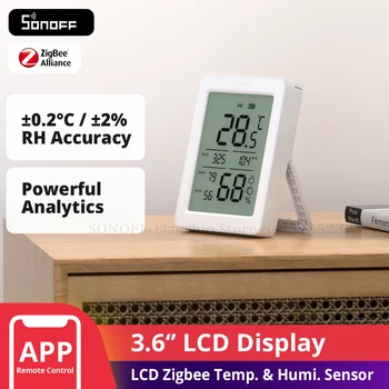 SONOFF SNZB-02DR2 AirGuard TH 3,6'' LCD Zigbee Temperatur-Feuchtigkeitssensor App-Überwachung funktioniert