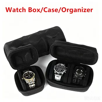 Uhrenbox-Organizer, Uhren-Reiseetui, tragbare Aufbewahrung, Uhren-Displayhalter für Armbanduhren