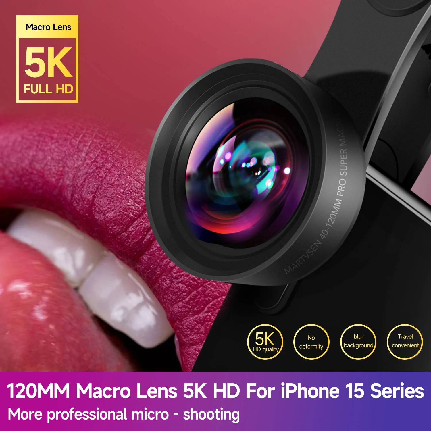 Martvsen 120mm Makro objektiv, profession elles 5k hd 10x – Bild 2
