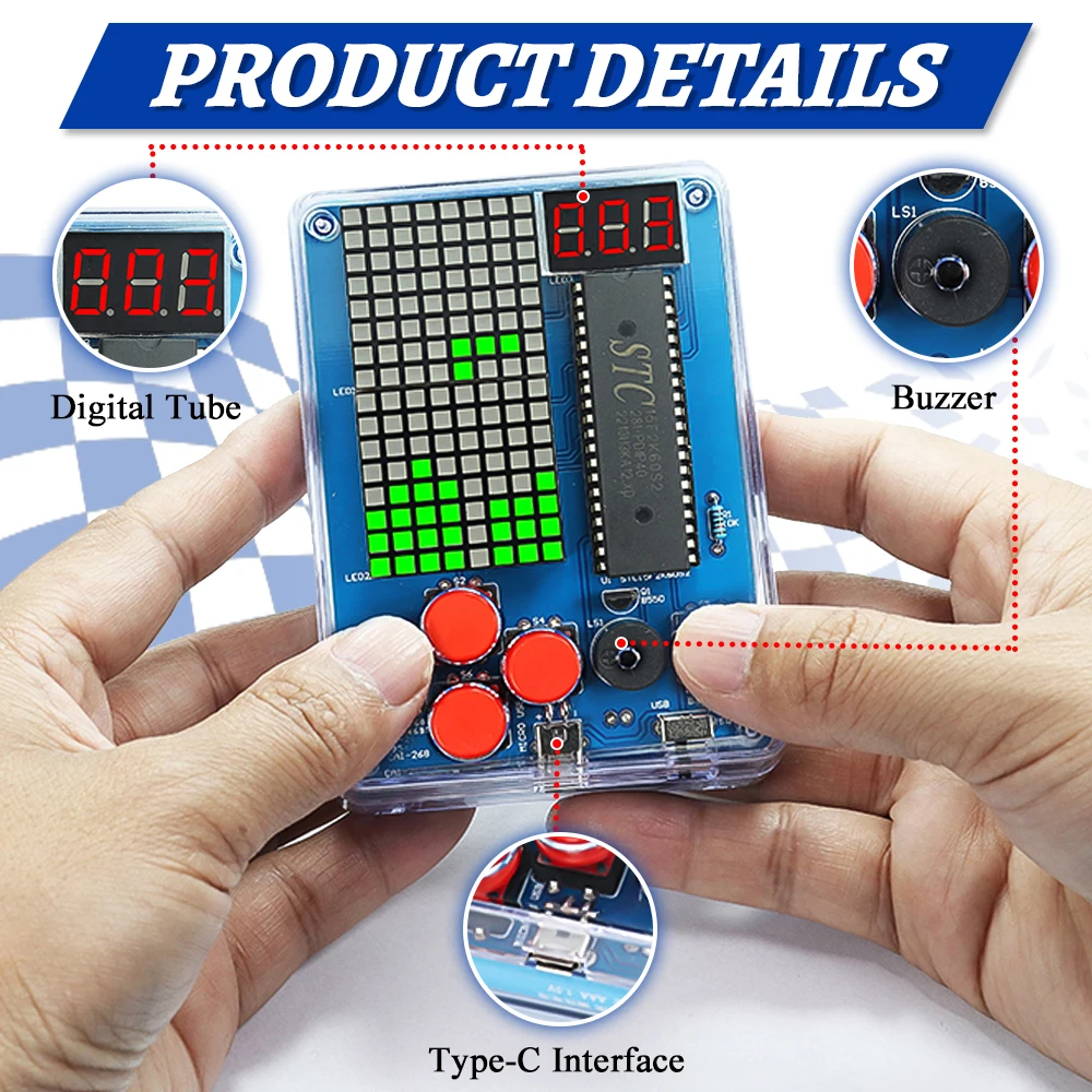 DIY Kit Elektronische Pixel Spielkonsole LED Dot Matrix – Bild 4