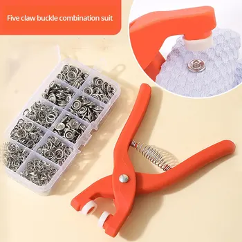 Druckknopf-Set mit Handdruckzange, 50 Stück Druckknöpfe, Metalldruckknöpfe zum Nähen, Nähen, Druckknöpfe