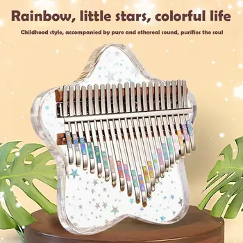 21/17 Tasten Tragbares Fingerklavier Kristallklare Kalimba für Anfänger, Kinder und Erwachsene