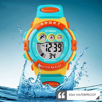 Wasserdichte Sport Kinderuhr LED Digital Kinderuhren Luxus elektronische Uhr für Kinder Jungen Mädchen