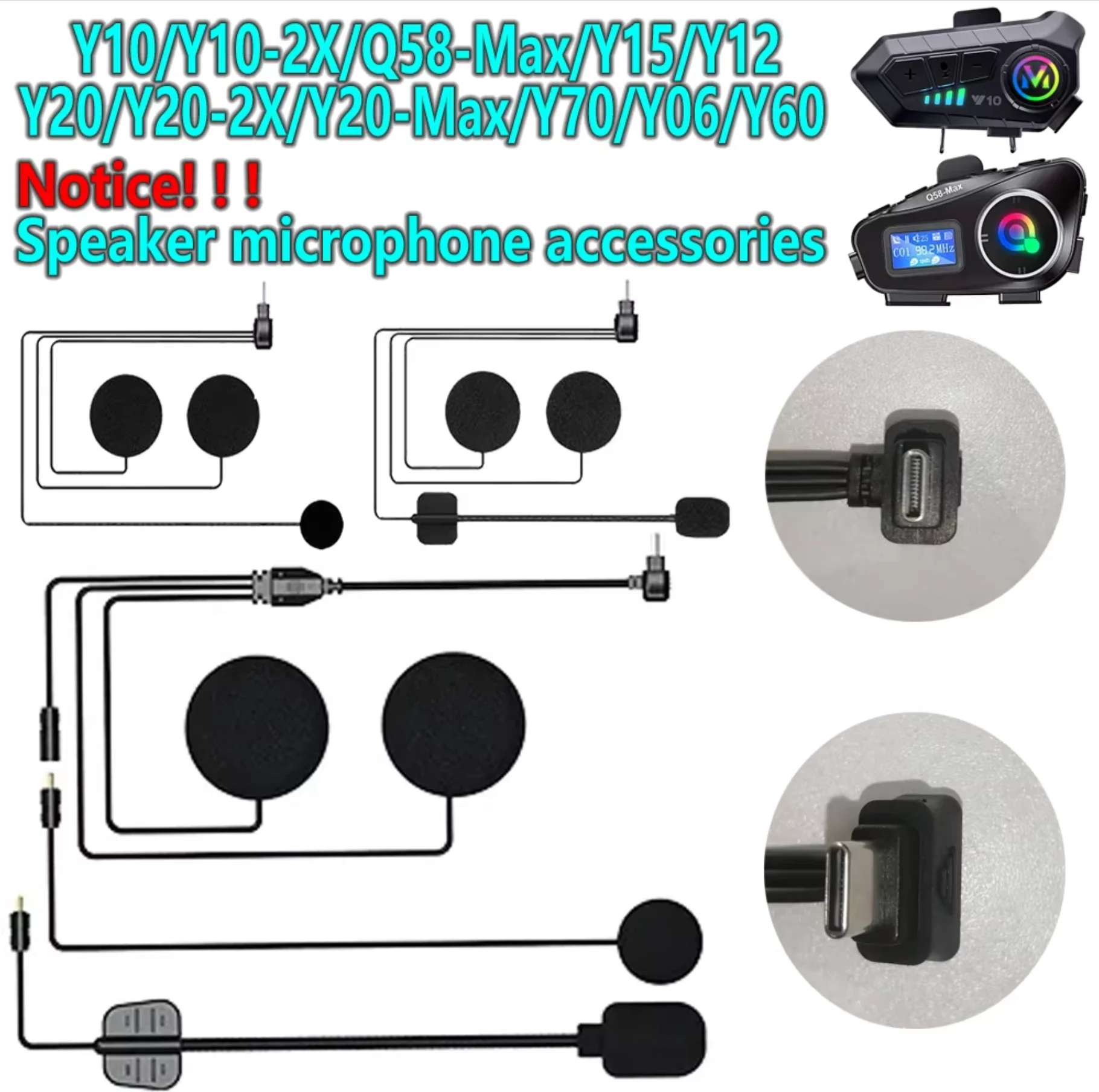 Motorradhelm Bluetooth Headset Intercom Mikrofon Universal – Bild 6
