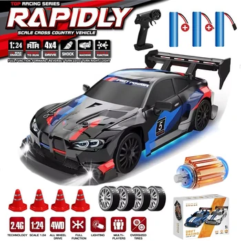 RC Drift Car 4WD Fernbedienung Hochgeschwindigkeits-Rennfahrzeug mit LED-Leuchten 2,4 GHz Radio 4x4