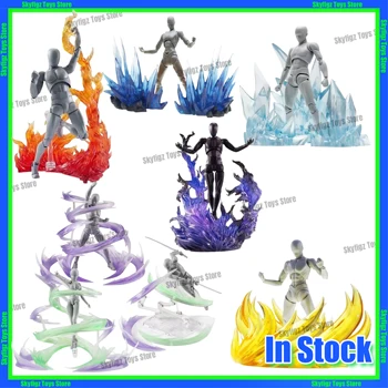 Wirbelwind Flamme Eis Spezialeffekte Modell Ornament Spielzeug Bewegliche Figur Ruffy DIY Zubehör Stand Basis