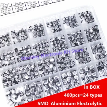 Kondensator Kit Aluminium Elektrolytische SMD Condensadores Electrolíticos 1uF ~ 1000uF 6,3V-50V (400 Stück)