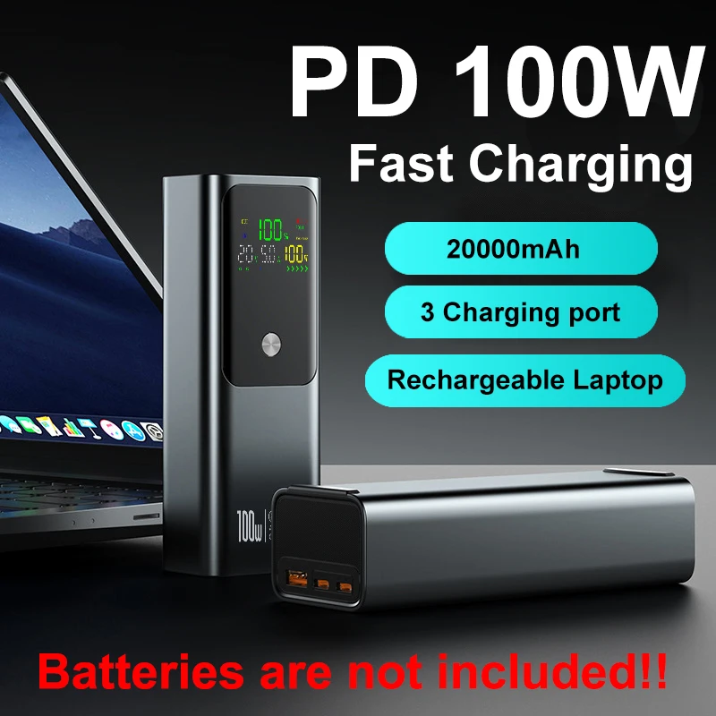 PD100W DIY Batterieladegerät Hülle Schnellladung für 4PCS