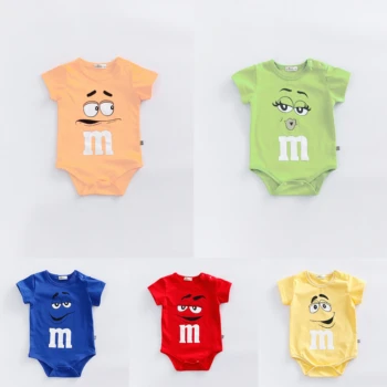 Nette Kurzarm Strampler Neugeborenen Kleidung Einfarbig Body Baby Jungen Mädchen Dünne Einfache Onesies Mode