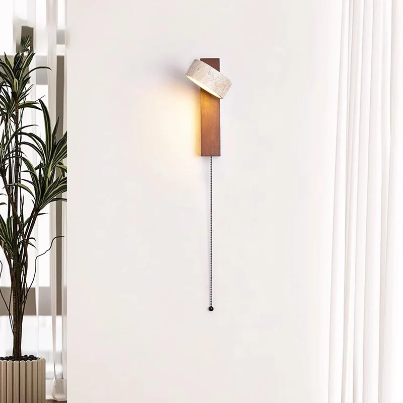 Schlafzimmer-Kopfteil-Wandleuchte mit Zugdrahtschalter kann – Bild 2