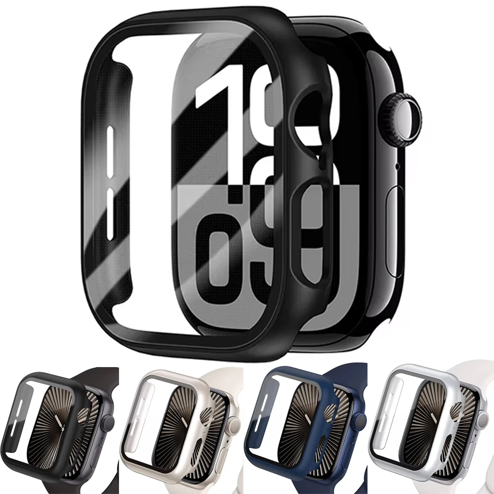 Gehärtetes Glas + Hülle für Apple Watch 10 46 mm 42 mm Ultra