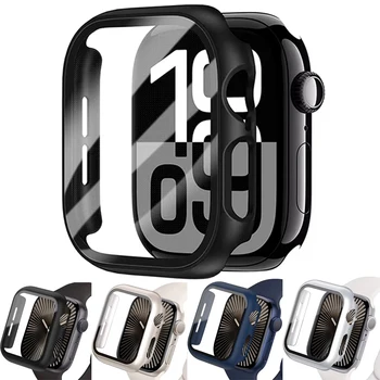 Gehärtetes Glas + Hülle für Apple Watch 10 46 mm 42 mm Ultra 2 49 mm Displayschutzfolie Cover iWatch 9 8 7 6 5