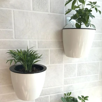 An der Wand montierter Blumentopf, automatischer wasserabsorbierender Kunststoff-Boden