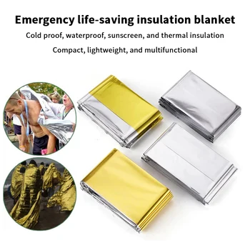 Neu【Notfall-Rettungsdecke, wärmeisolierend, wasserdicht, Überlebensdecke, Outdoor-Thermodecke für Reisen