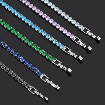 4mm Micro-intarsien Zirkon Tennis Armband für Frauen 2025, Neue Männer Armband Homme Schmuck Zubehör