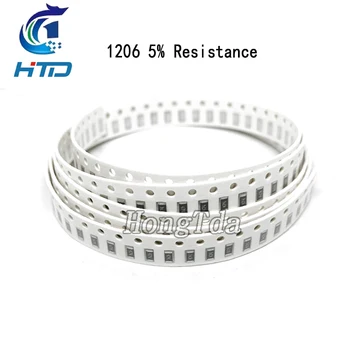 1206 Chip-Widerstand 5% 0,25W 0R 0,2R 0,62R 1R 22R 56R 150R 390R 1,5K 6,2K 10K 36K 180K 270K 680K (100 Stück)