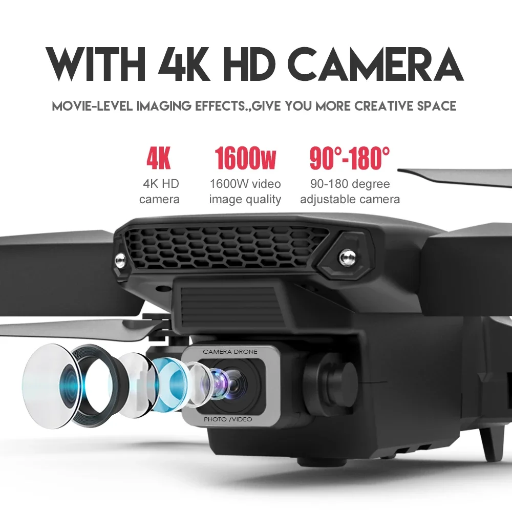 2025 E88 Pro WiFi FPV Drohne mit Single Dual 4K 1080P Kamera – Bild 2
