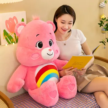 30CM Carebears Kawaii Regenbogen-Bär Plüschtier Lieblicher Anime Bunter Bär Stoffpuppe Zimmerdekoration