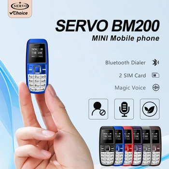 SERVO BM200-Tasten-Mini-Handy, 2 G, GSM, 2 SIM, Standby, Bluetooth, Wählen, magische Stimme, kleinste