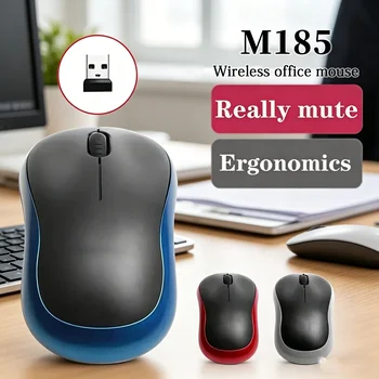 M185 Mini-Funkmaus, komfortable tragbare Maus, 1000 DPI, ergonomische Maus, 2,4 GHz, mit USB-Mini-Empfänger