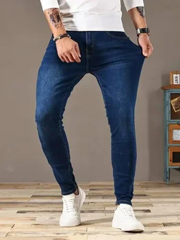 2023 Frühjahr Neue Herren Slim Fit Klassische Röhrenjeans Casual Street Style Casual Herren Röhrenjeans