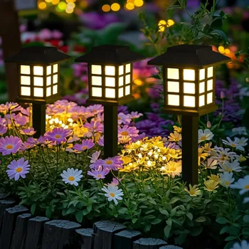 2er-Pack Solar-Wegeleuchte für den Außenbereich, Solarlampe, wasserdichte Landschaftsbeleuchtung für Garten