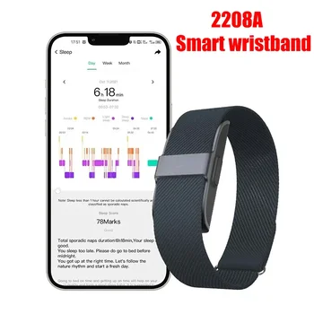 2208A Smart Armband Herzfrequenz Blutdruck Monitor Schrittzähler Sport Fitness Tracker für Männer Frauen