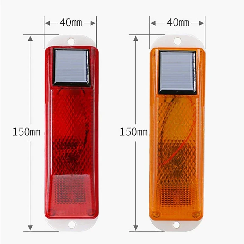 2 stücke Warnung LED Lampe Solar Warnung Lampe Solar Strobe – Bild 6