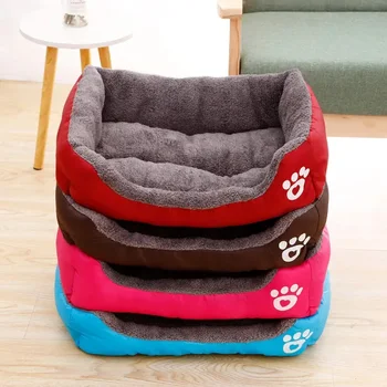 Pet Großen Hund Bett Warme Haus Candy-farbigen Quadratischen Nest Pet Kennel Für Small Medium Large Hunde