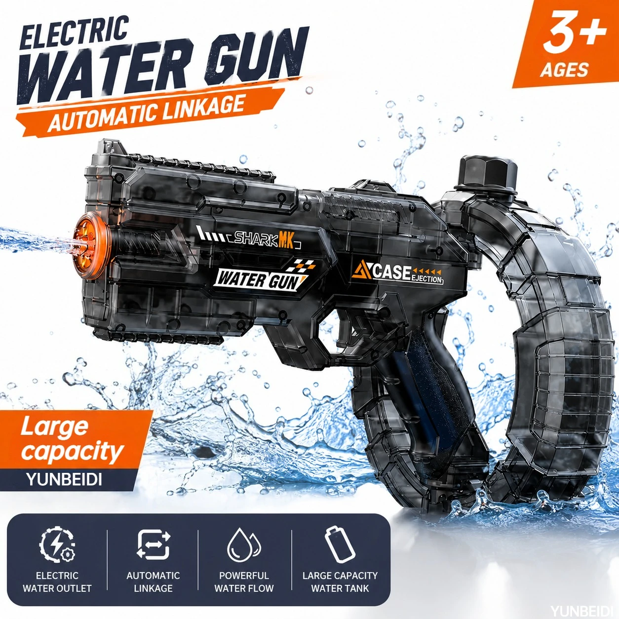 Elektrische Wasserpistole mit Blinkfunktion für – Bild 3