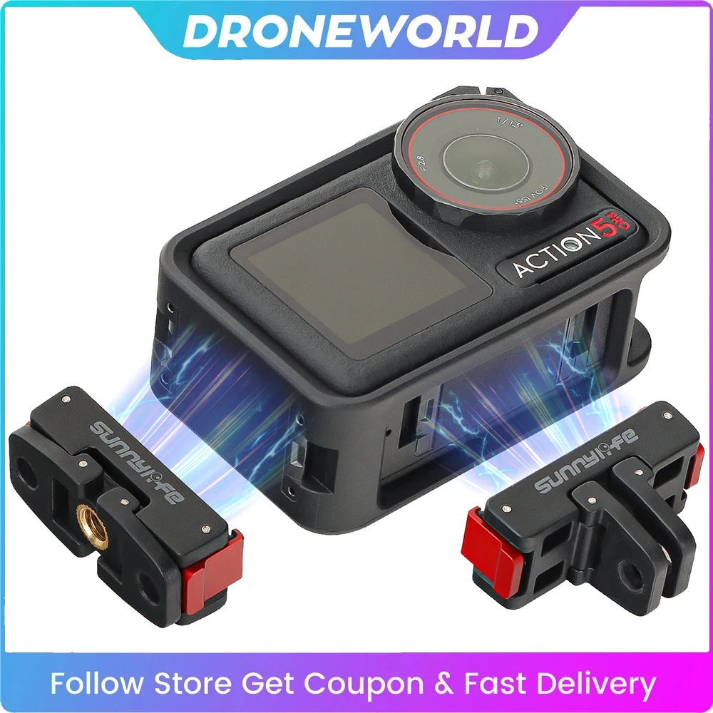 Für DJI Action 5 Pro Magnetischer Adapter, faltbare