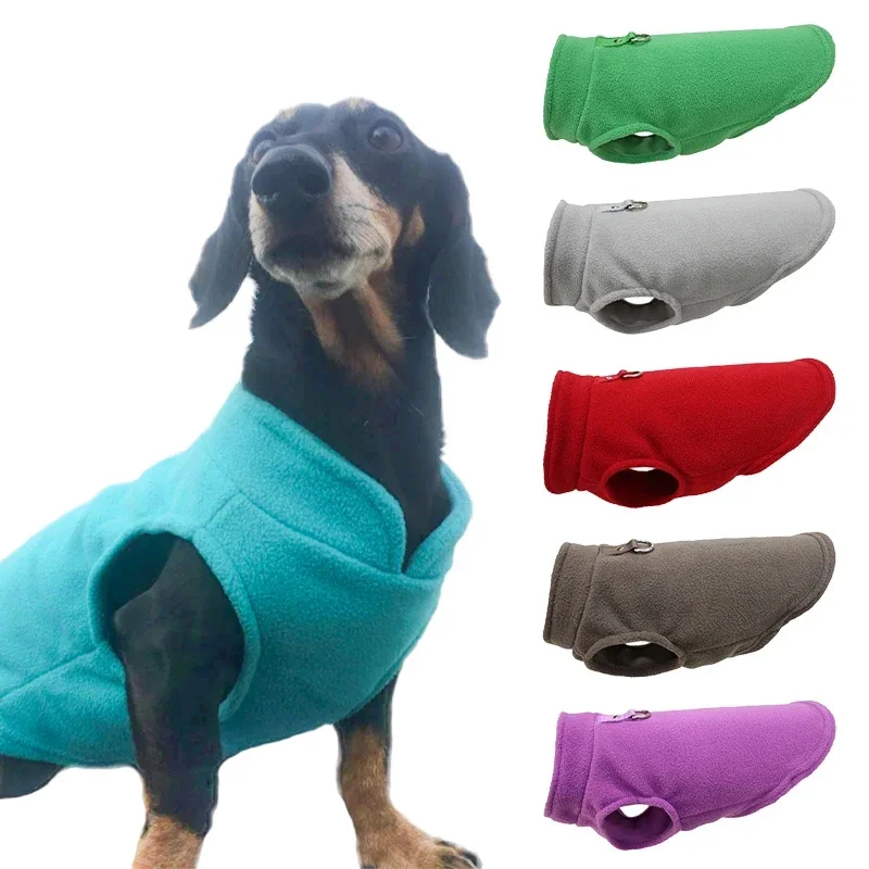 Warme Fleece-Hundekleidung, Hundejacke, Weste mit D-Ring für