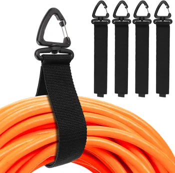 Kabel-Organizer-Halter mit drehbarer Schnalle, Kabelmanager, Netzkabelmanagement, Nylon, schwere