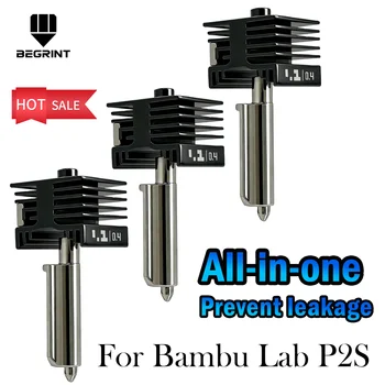 Hotend für Bambu Lab P2S Hotend Einteilige Düsen 0,2/0,8/0,6/0,4 mm Integriertes Wärmeende Edelstahl Hotend