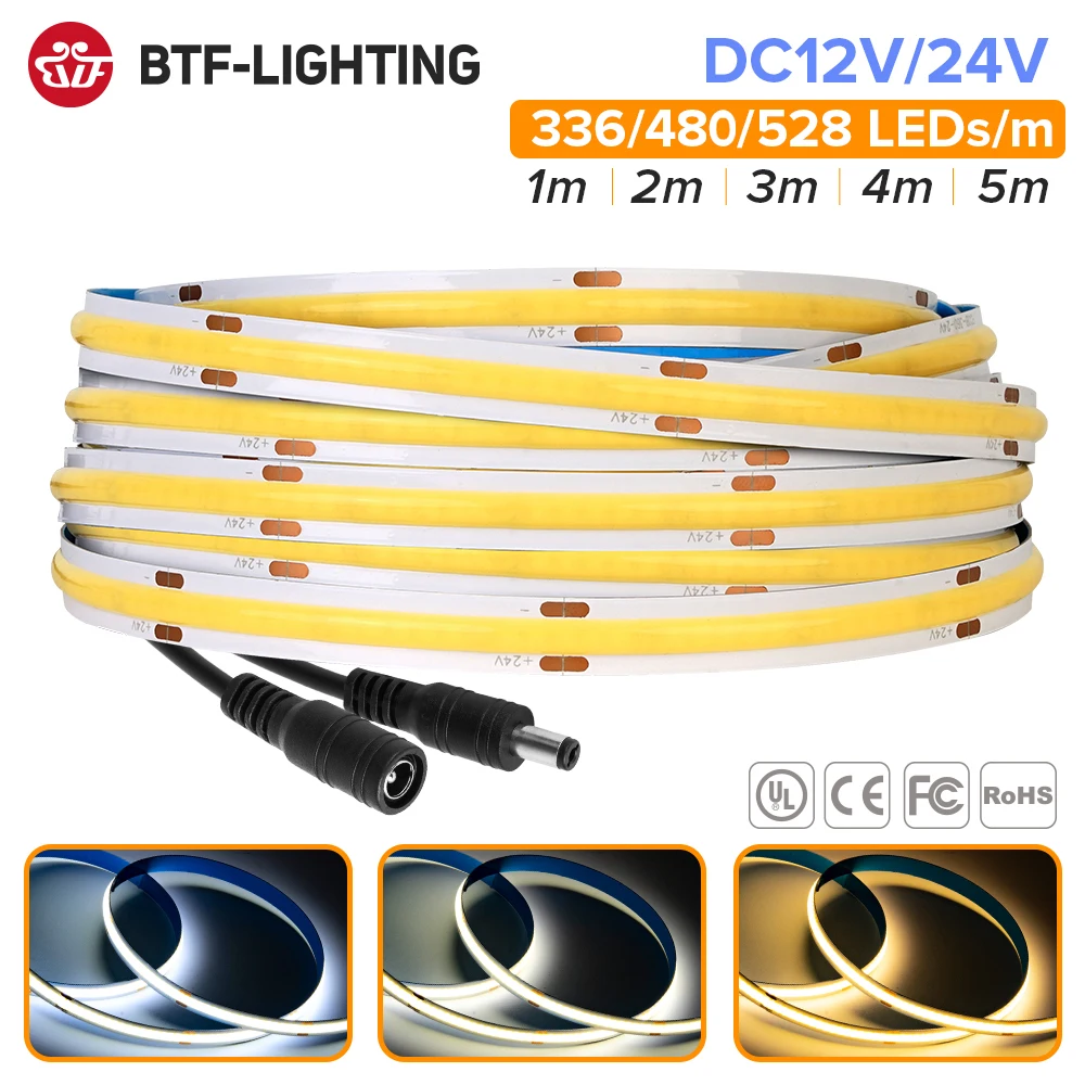 FCOB LED-Streifenlicht 336 480 528 LED, hohe Dichte
